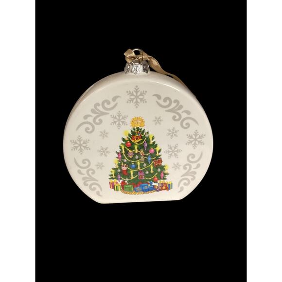 Temptations Christmas Ornament with Recipe, Ceramic Hand Painted Tree Design - Picture 3 of 7